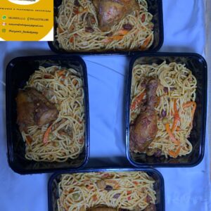 Chicken chunks pasta with whole chicken